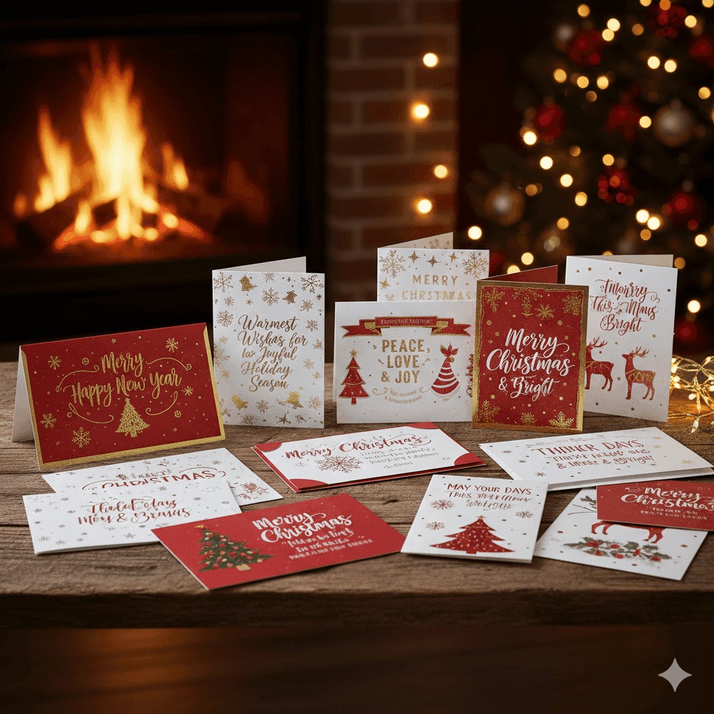 Christmas cards with festive messages